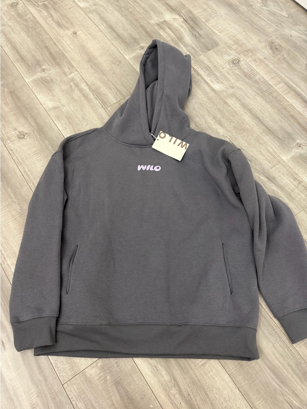 NWT Wilo the Label exclusive grey hoodie 🩶💜 - Picture 5 of 5
